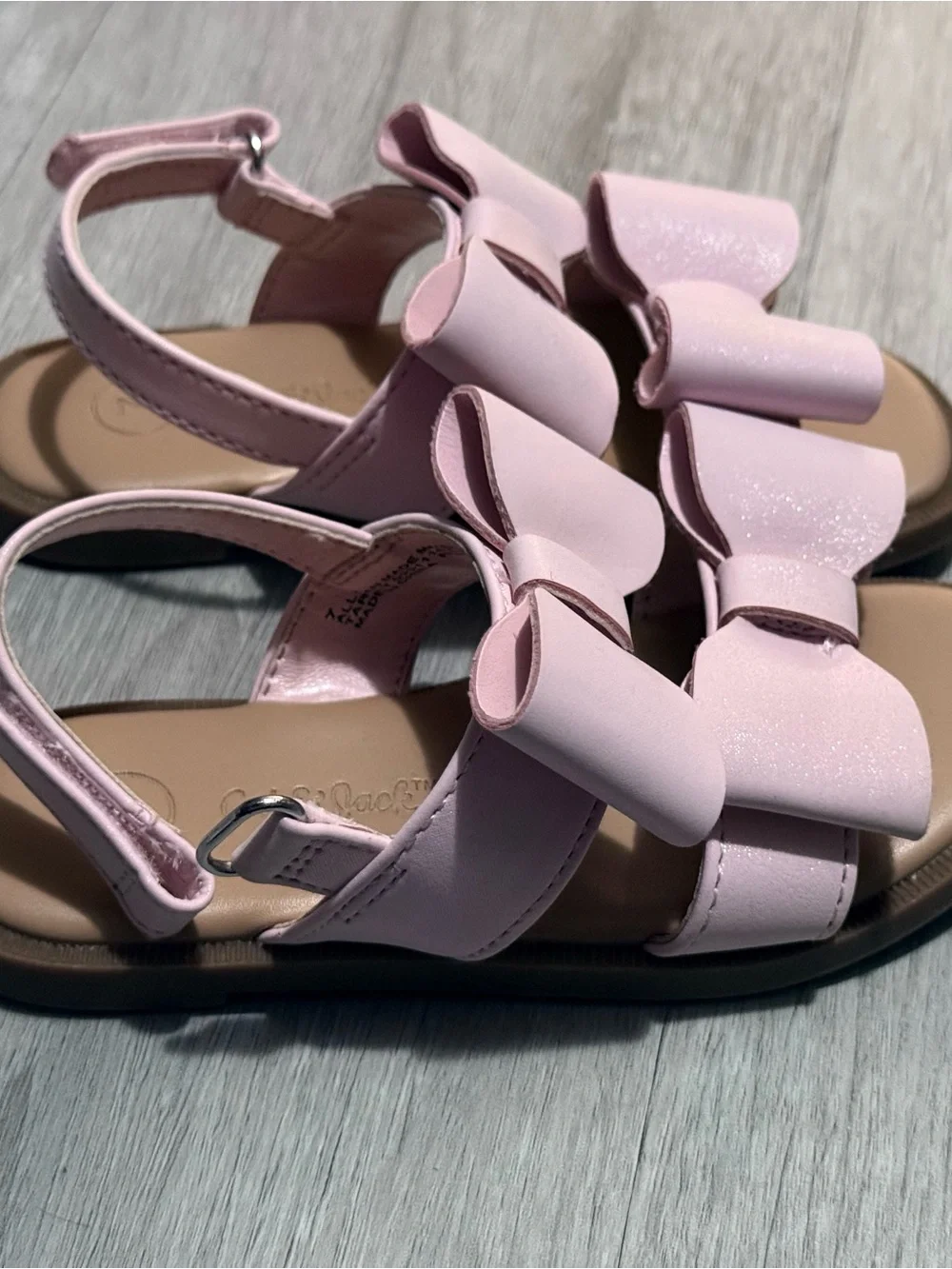Cat & Jack Light Pink Bow Sandals for Girls